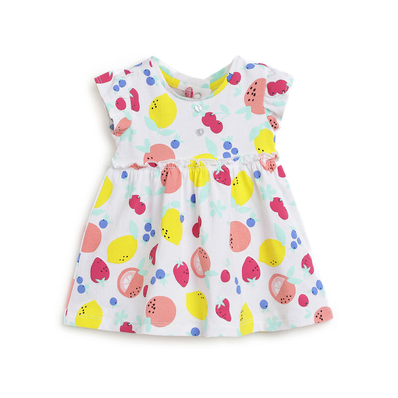 Girls Floral Printed Short Sleeve Dress image number 0
